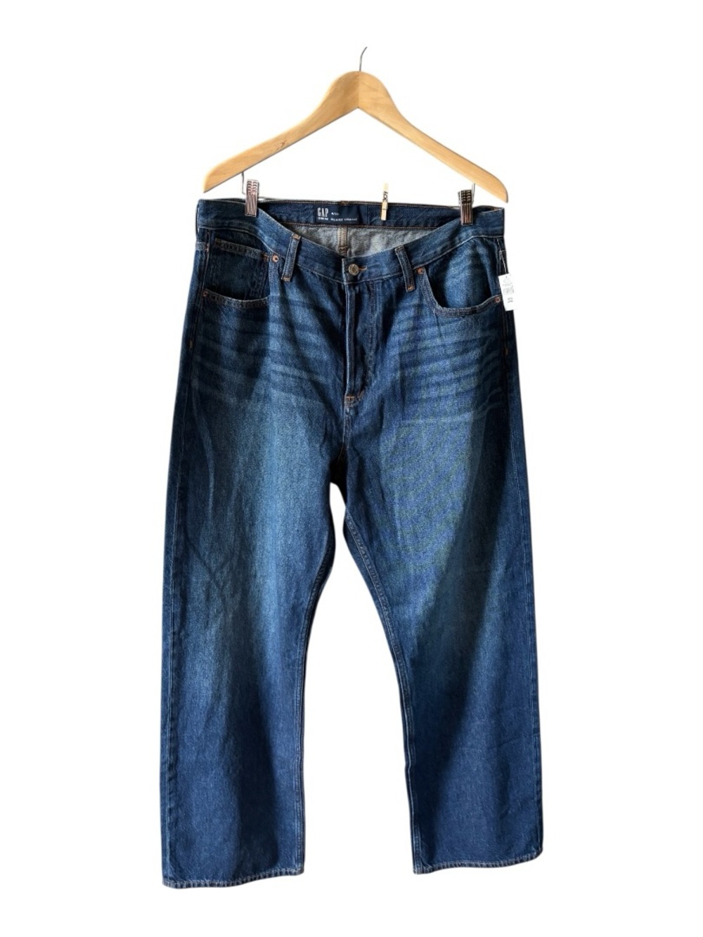 Gap Relaxed Straight Leg Jeans Dark Wash Size 16 Tall NWT